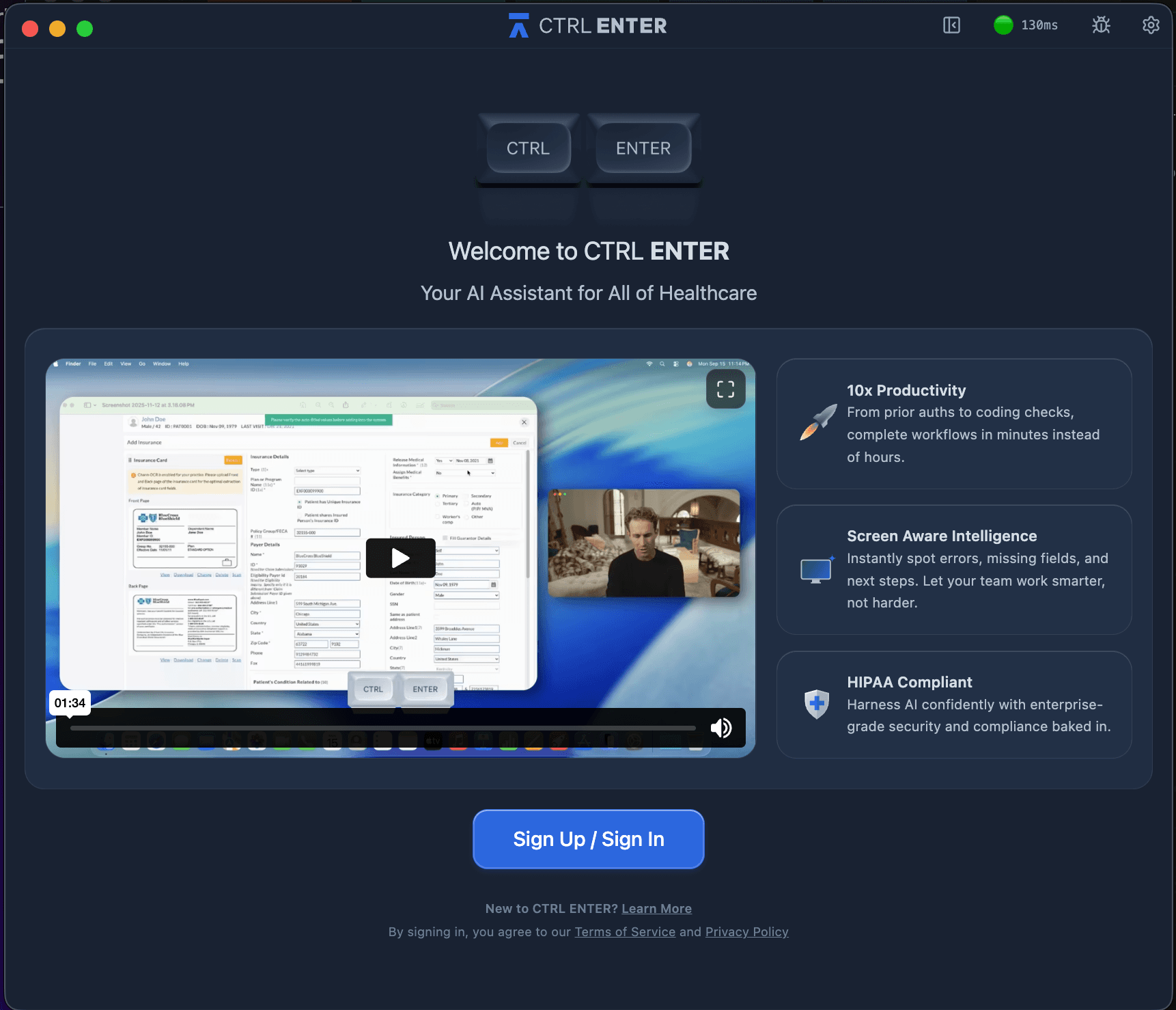 AI Desktop Helper for a Healthcare Platform