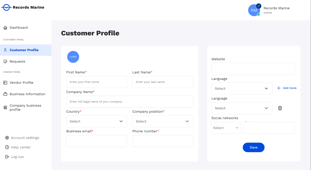 Marine Supply Coordination Platform
